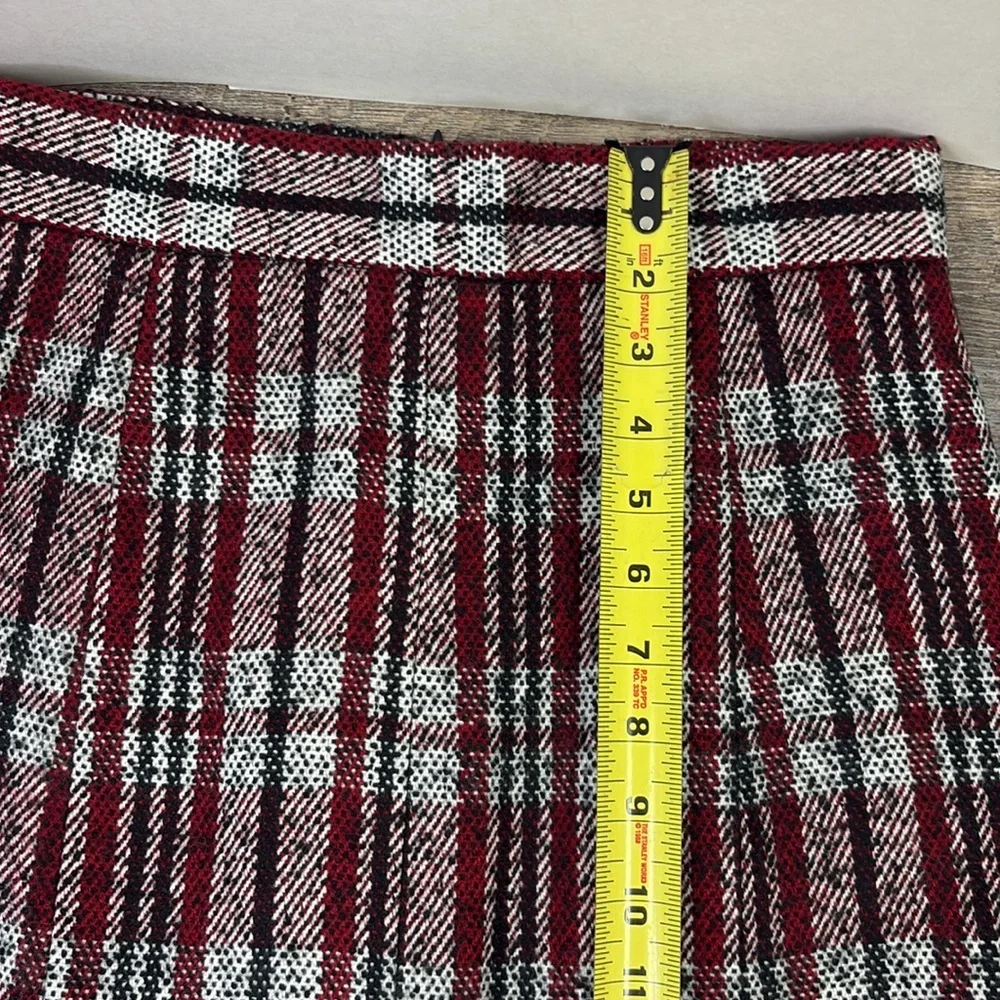 O2SKY Z:RO TO SKY Plaid Tweed Trumpet Midi Skirt Size M